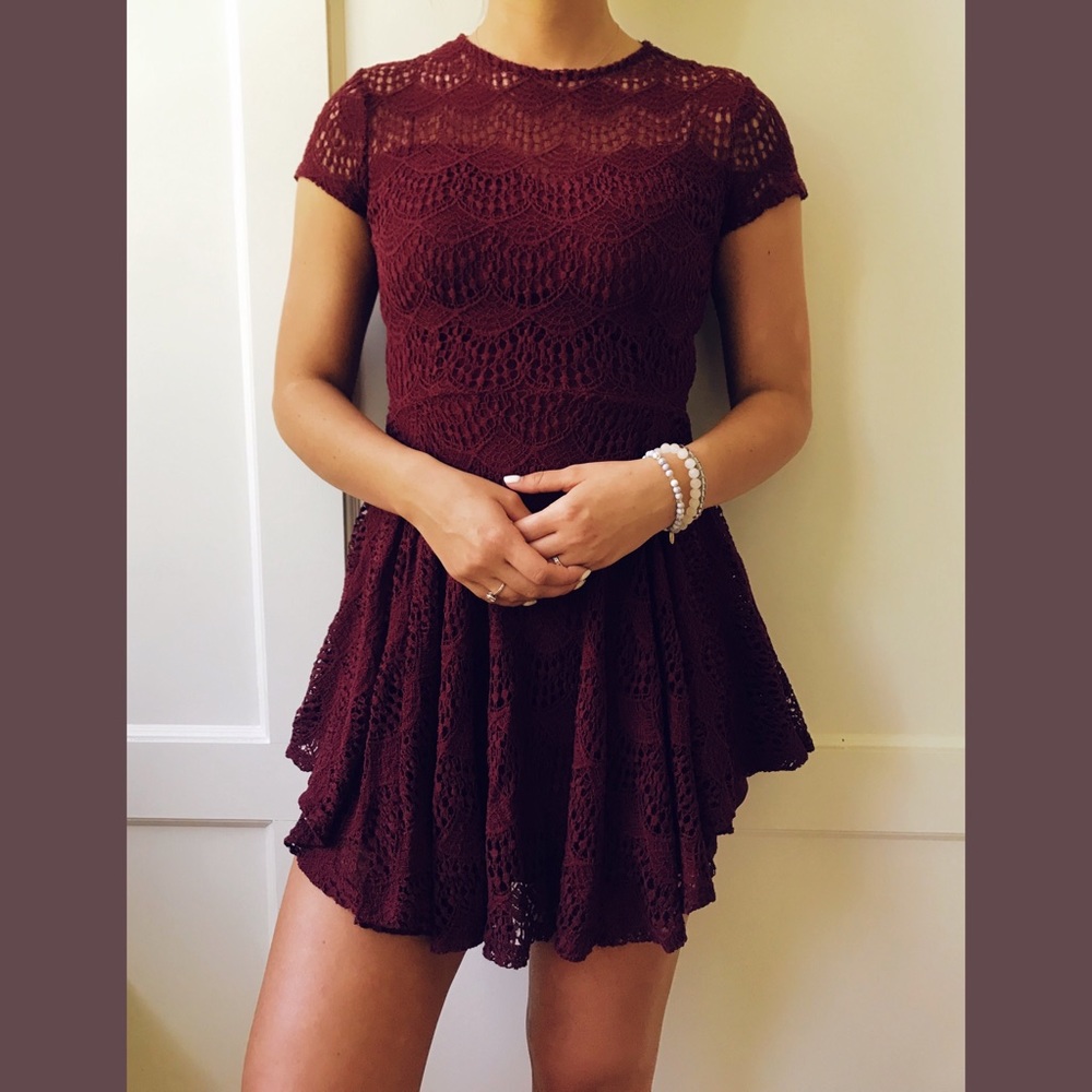 spice berry lace dress